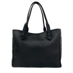 Loewe Vintage Heritage Logo Stamp Leather Tote Bag Black — view 3