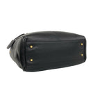 Loewe Vintage Heritage Logo Stamp Leather Tote Bag Black — view 7