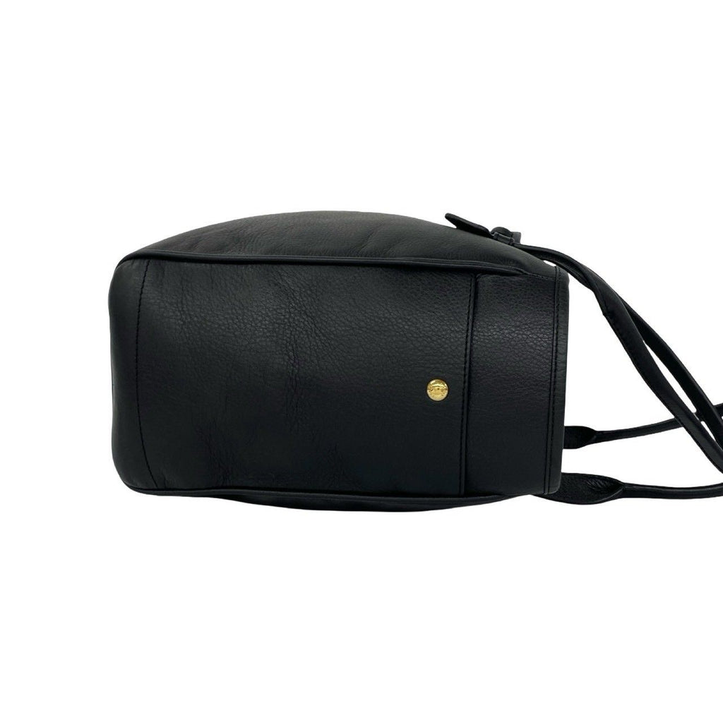 Loewe Vintage Heritage Logo Stamp Leather Tote Bag Black — view 6