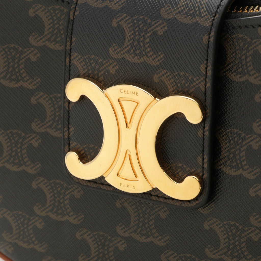 Celine Medium Ava Triomphe Bag Tan Calfskin Shoulder — view 5