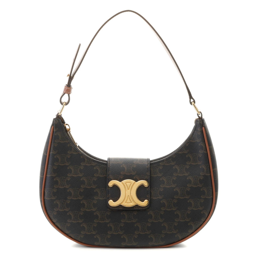 Celine Medium Ava Triomphe Bag Tan Calfskin Shoulder