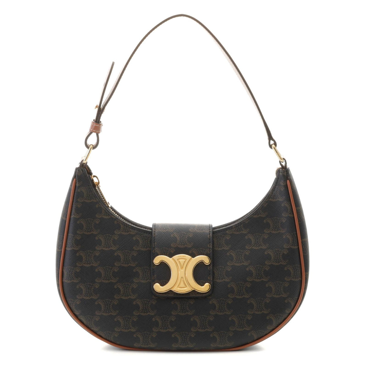 Celine Medium Ava Triomphe Bag Tan Calfskin Shoulder