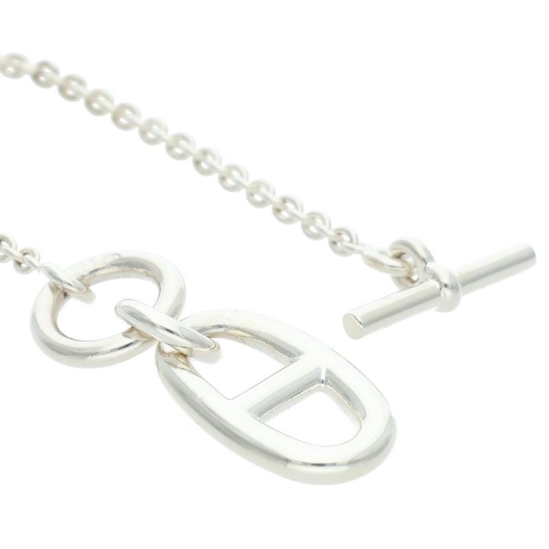 Hermes Chaine D'ancre Amulette Silver Necklace — view 4