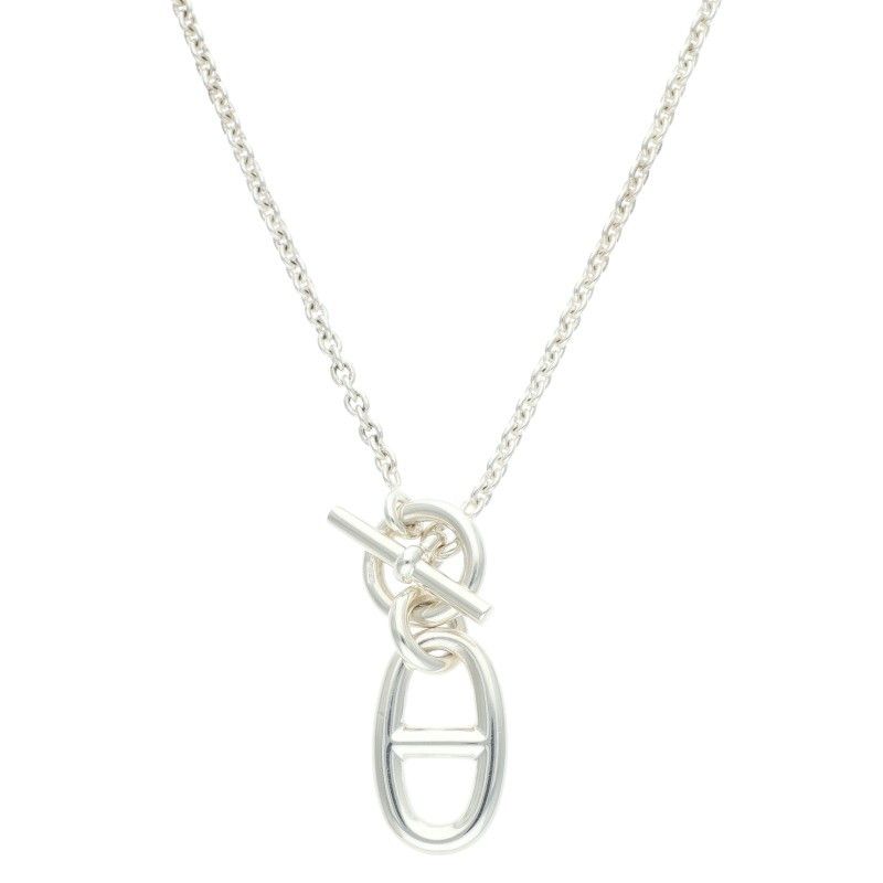 Hermes Chaine D'ancre Amulette Silver Necklace