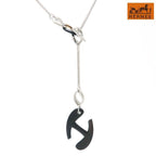 Hermes Chaine de H Pendant Buffalo Horn Metal Included