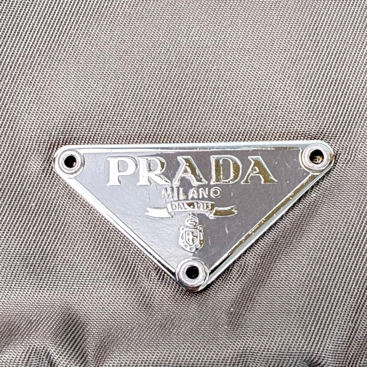 Prada Tessuto Leather Greige Padlock Key 2 Shoulder Bag — view 4