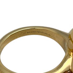 Louis Vuitton Ring Monogram Pointy S Flower Rhinestone Gold Pink — view 7