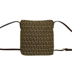 Fendi Vintage Zucchino FF Pattern Canvas Leather Shoulder Bag Crossbody Brown — view 3