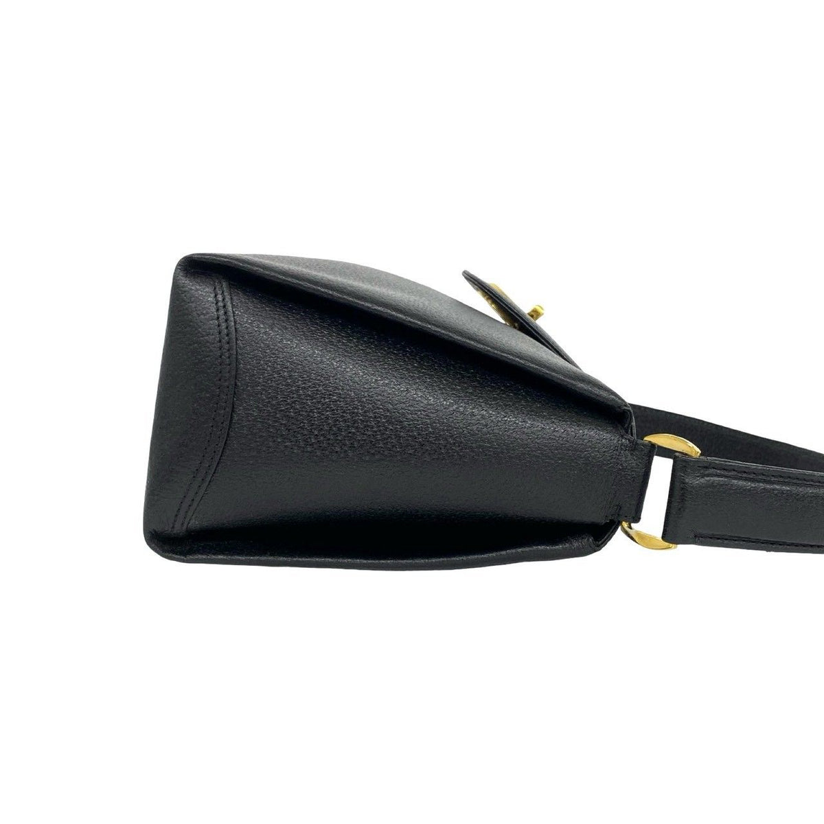 Gucci Vintage G Logo Leather Handbag Mini Tote Black — view 6