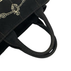 Prada Canapa Triangle Logo Canvas 2-Way Shoulder Bag Mini Tote Black — view 4