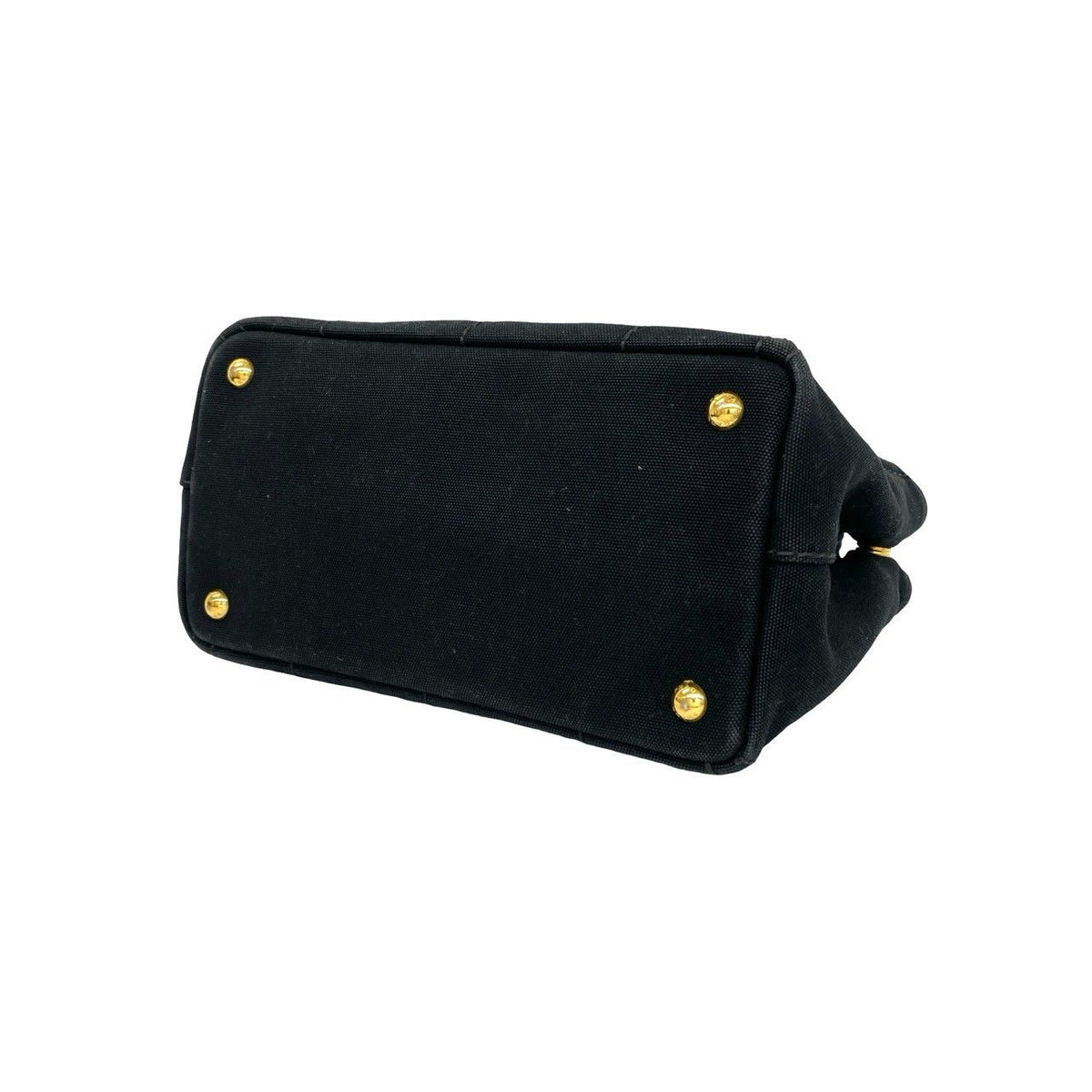 Prada Canapa Triangle Logo Canvas 2-Way Shoulder Bag Mini Tote Black — view 8