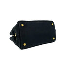 Prada Canapa Triangle Logo Canvas 2-Way Shoulder Bag Mini Tote Black — view 7