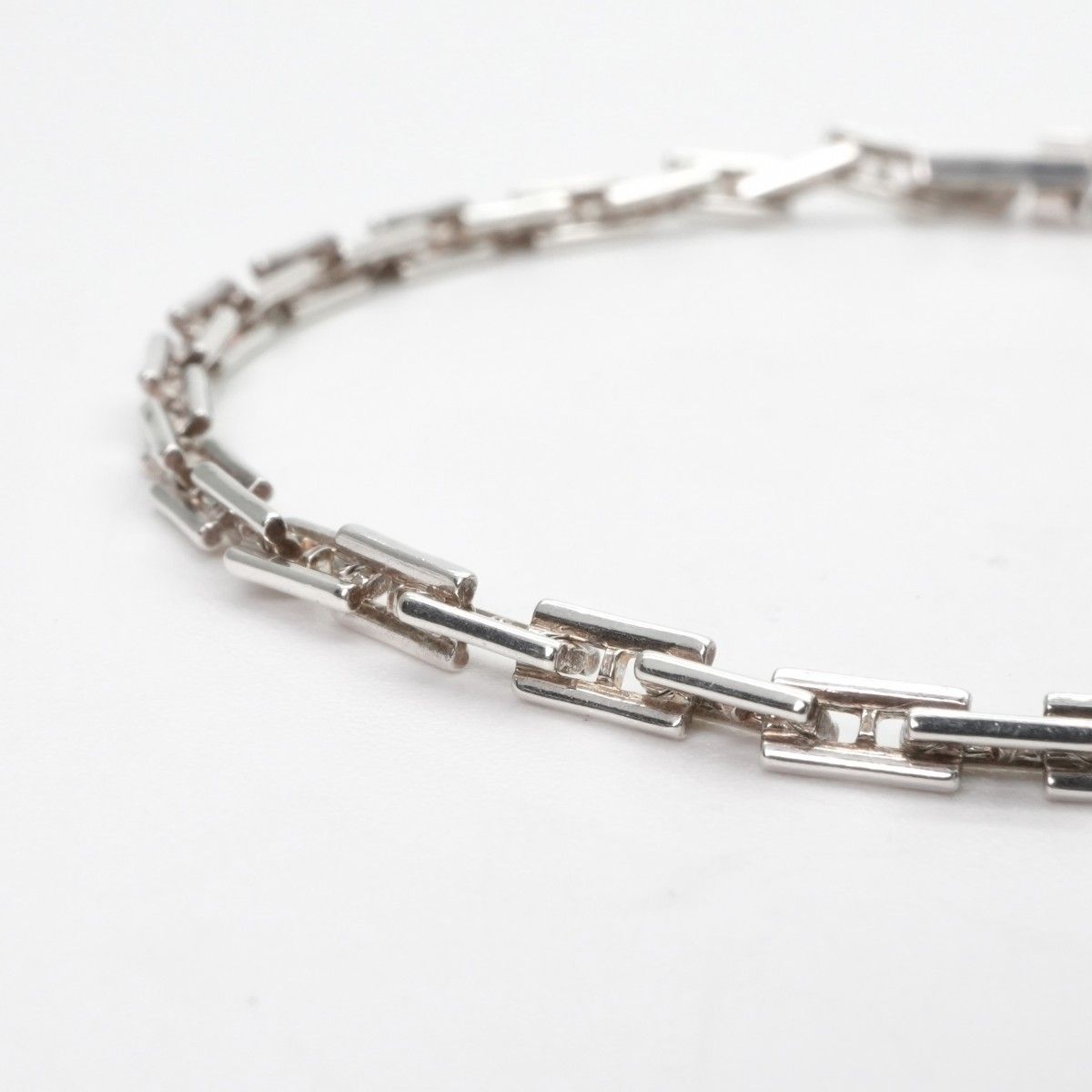 Hermes Hercules Bracelet Bangle Cuff Silver PM 18 — view 2