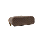Celine Vintage Macadam Blason Pattern Triomphe Leather Handbag Vanity Bag Brown — view 7