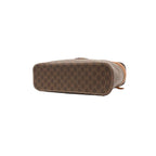 Celine Vintage Macadam Blason Pattern Triomphe Leather Handbag Vanity Bag Brown — view 8