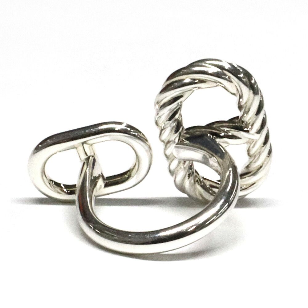 Hermes Chaine D'ancre Alea Torsade Silver Ring — view 6