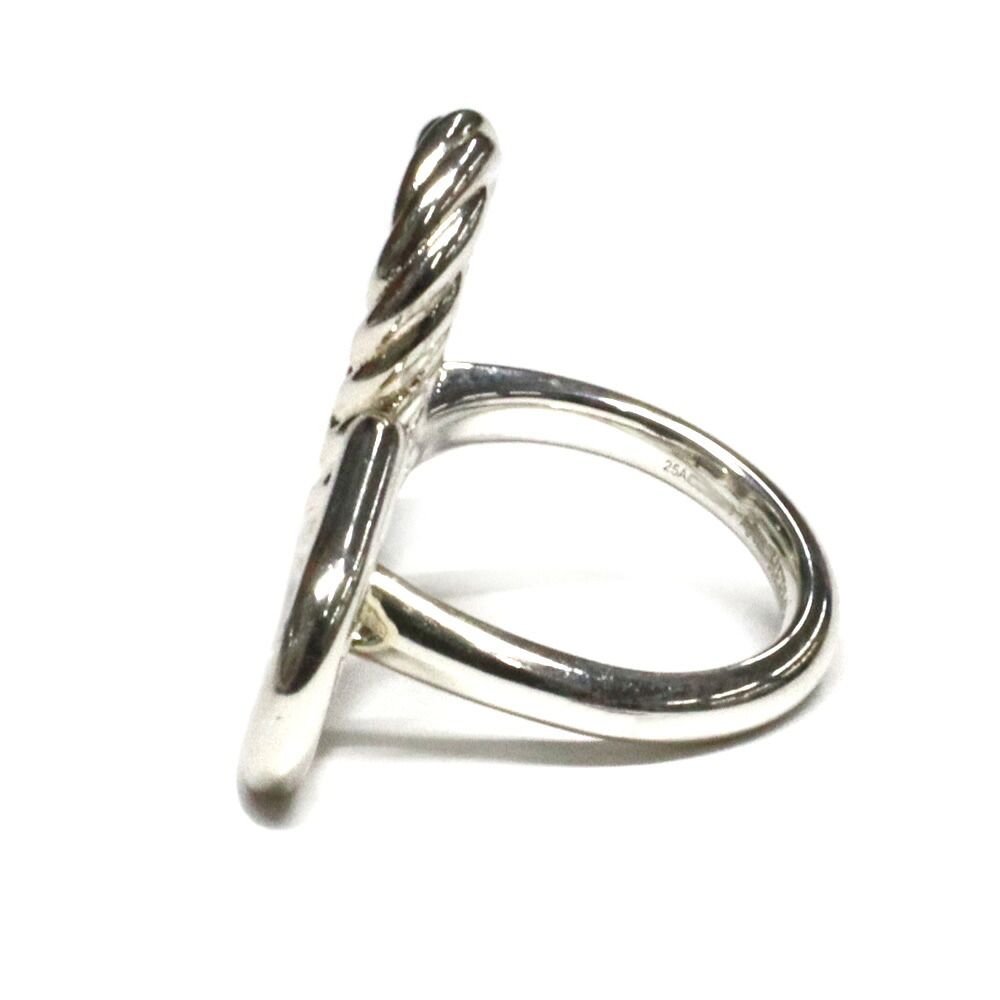 Hermes Chaine D'ancre Alea Torsade Silver Ring — view 4