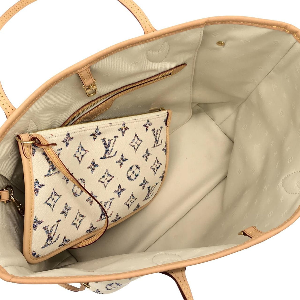 Louis Vuitton Monogram Jacquard Twill Neverfull MM Bag — view 7