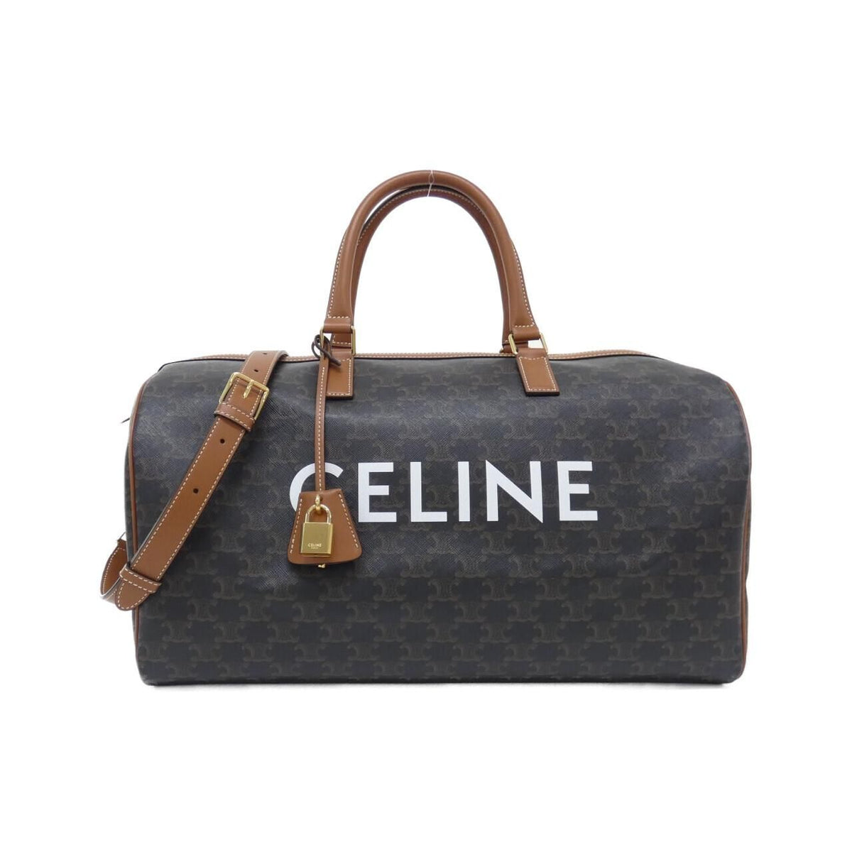 Celine Boston Bag Travel Bag Tan