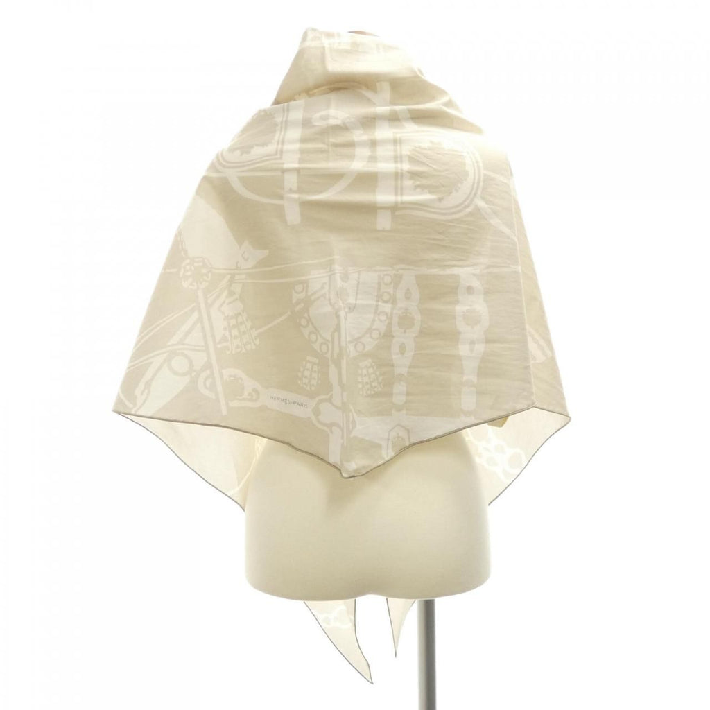 Hermes Harnais de Rosange Cotton Shawl Scarf — view 2