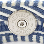 Hermes Bracelet Rival Caval Leather Blue White Brown — view 5