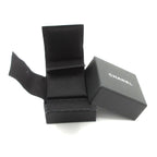 Chanel Earrings Dark Gray Silver Clear CC Logo — view 6