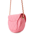 Chanel Chain Shoulder Bag Mini Messenger Quilted CC Logo Caviar Leather — view 2