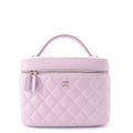 Chanel Vanity Top Handle Quilted CC Logo Caviar Leather Makeup Pouch