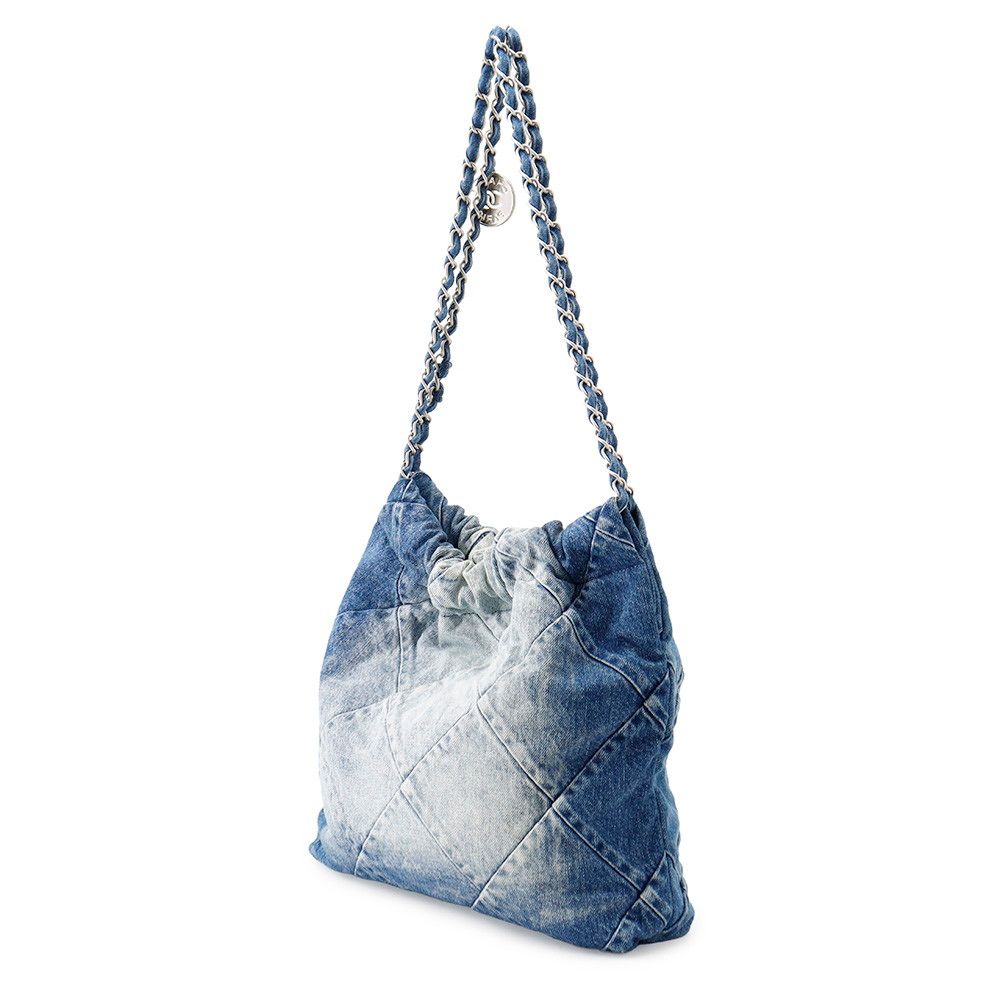 Chanel Chain Shoulder Bag Chanel 22 Quilted Small Denim — view 2
