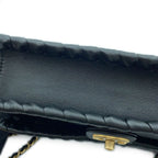 Chanel Chain Shoulder Bag Quilted CC Logo Single Flap Black — view 8