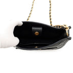 Chanel Chain Shoulder Bag Quilted CC Logo Hobo Calfskin Black — view 6
