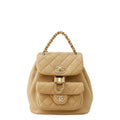 Chanel Backpack Quilted CC Logo Lambskin