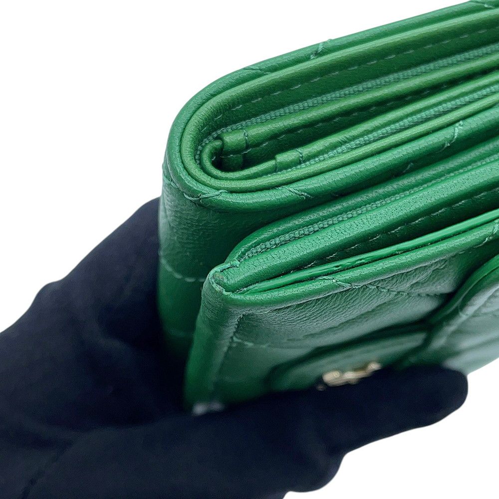 Chanel Trifold Wallet Quilted CC Logo Classic Small Flap — view 8