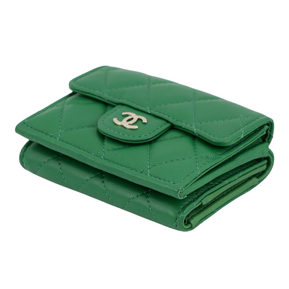Chanel Trifold Wallet Quilted CC Logo Classic Small Flap — view 2