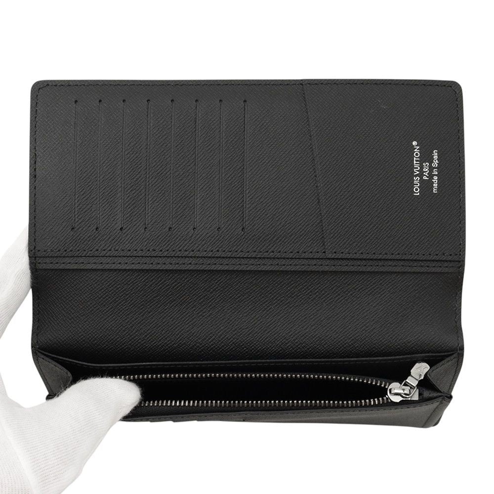 Louis Vuitton Wallet Monogram Eclipse Portefeuille Brazza Black — view 5