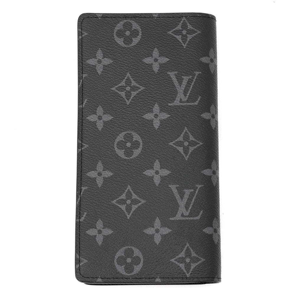 Louis Vuitton Wallet Monogram Eclipse Portefeuille Brazza Black — view 3