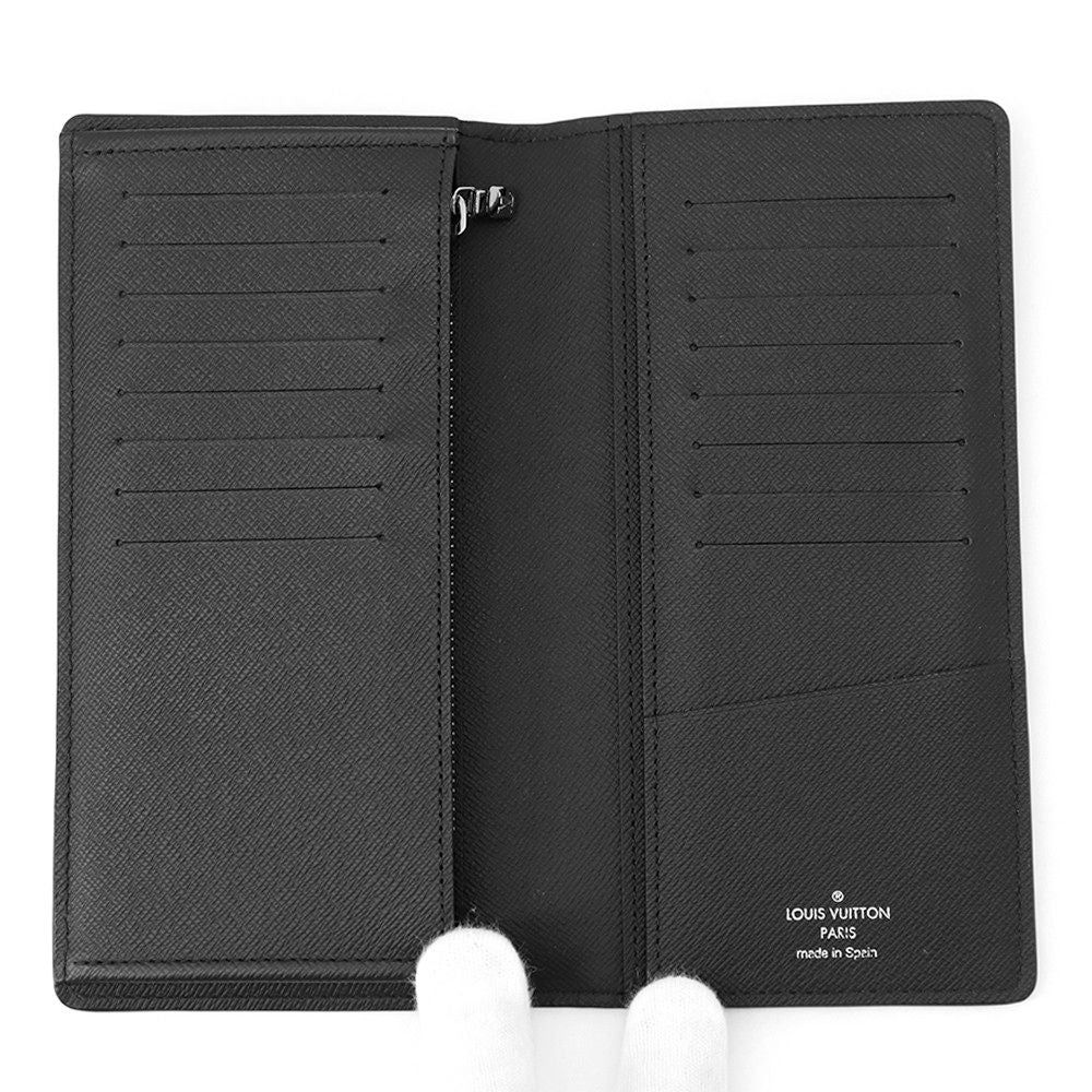 Louis Vuitton Wallet Monogram Eclipse Portefeuille Brazza Black — view 4