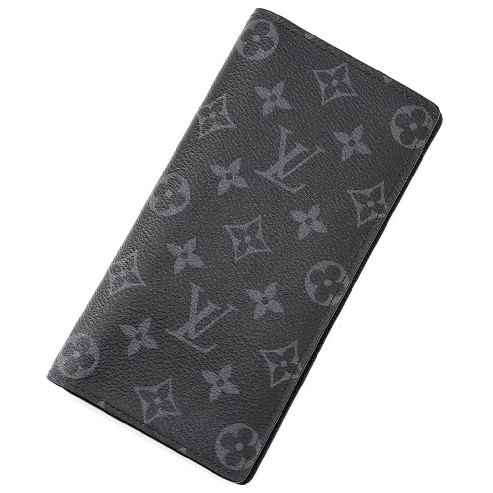Louis Vuitton Wallet Monogram Eclipse Portefeuille Brazza Black