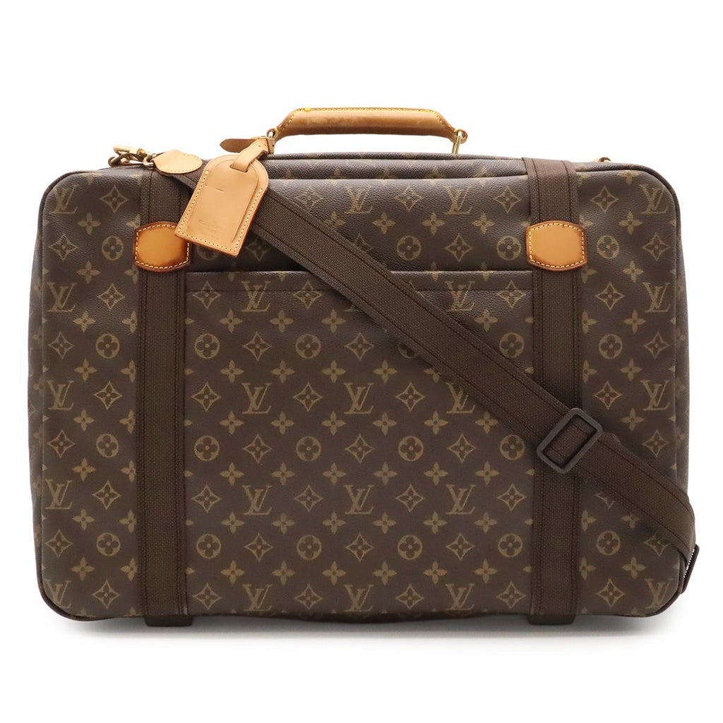 Louis Vuitton Monogram Satellite 53 Suitcase Travel Bag Purse 2-Way