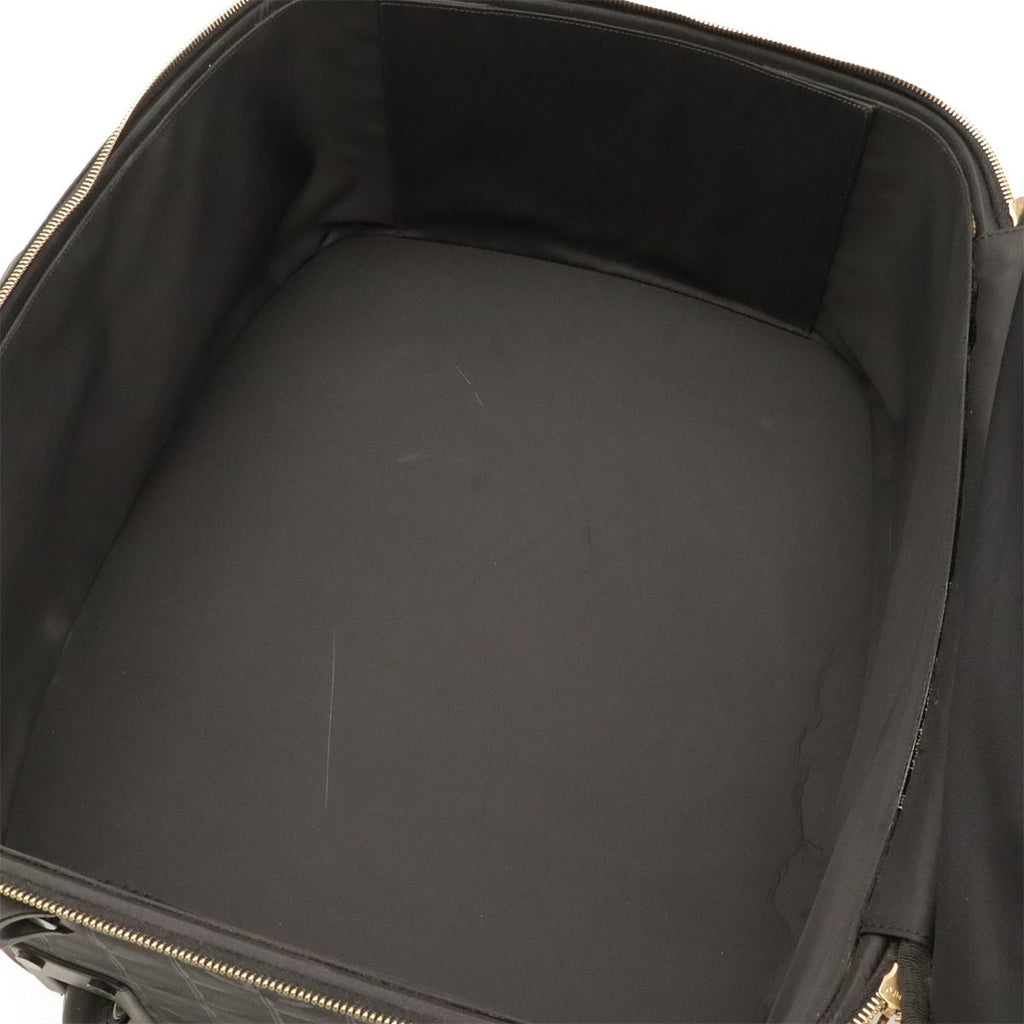 Chanel New Travel Line Bag Suitcase Carry Case Nylon Jacquard Black Gold — view 8