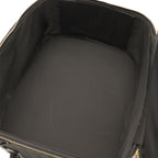 Chanel New Travel Line Bag Suitcase Carry Case Nylon Jacquard Black Gold — view 8