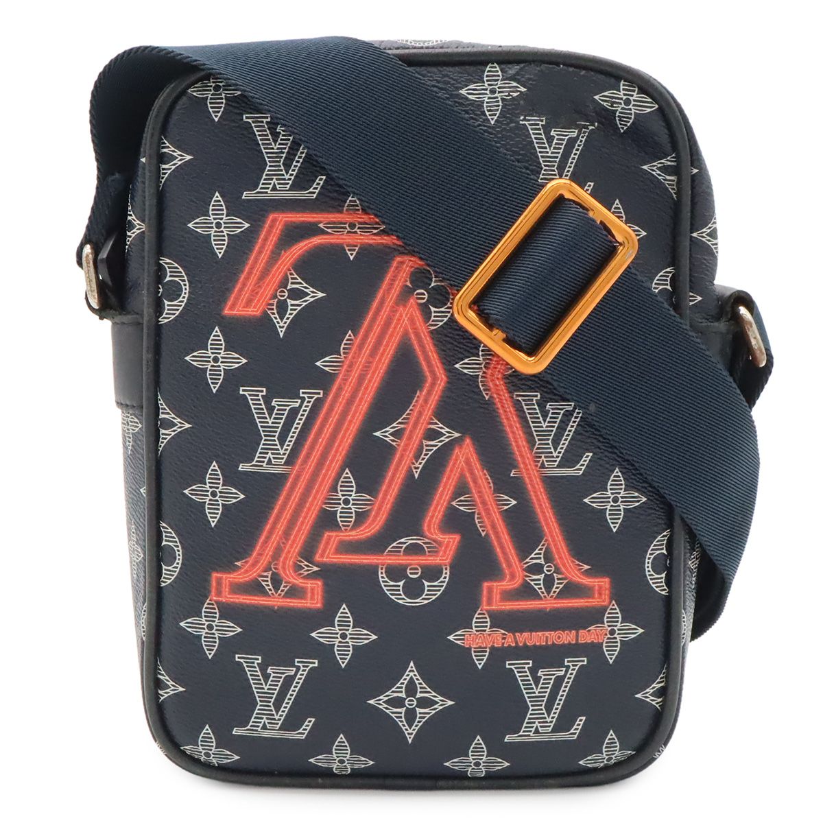 Louis Vuitton Monogram Ink Danube PM Shoulder Bag Pochette Crossbody Navy