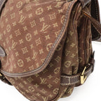 Louis Vuitton Monogram Mini Lin Saumur 30 Shoulder Bag Crossbody Canvas Leather — view 6
