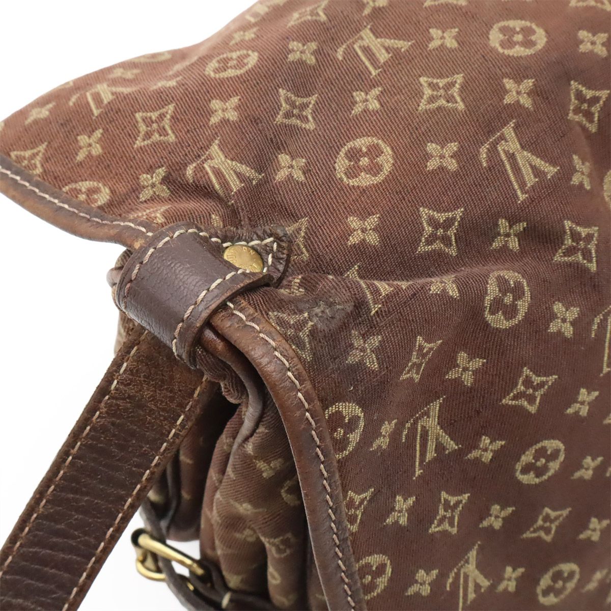 Louis Vuitton Monogram Mini Lin Saumur 30 Shoulder Bag Crossbody Canvas Leather — view 4