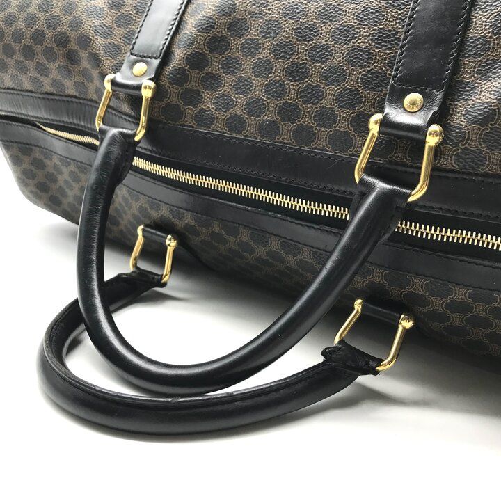 Celine Vintage Black Macadam Hand Boston Bag Leather — view 6
