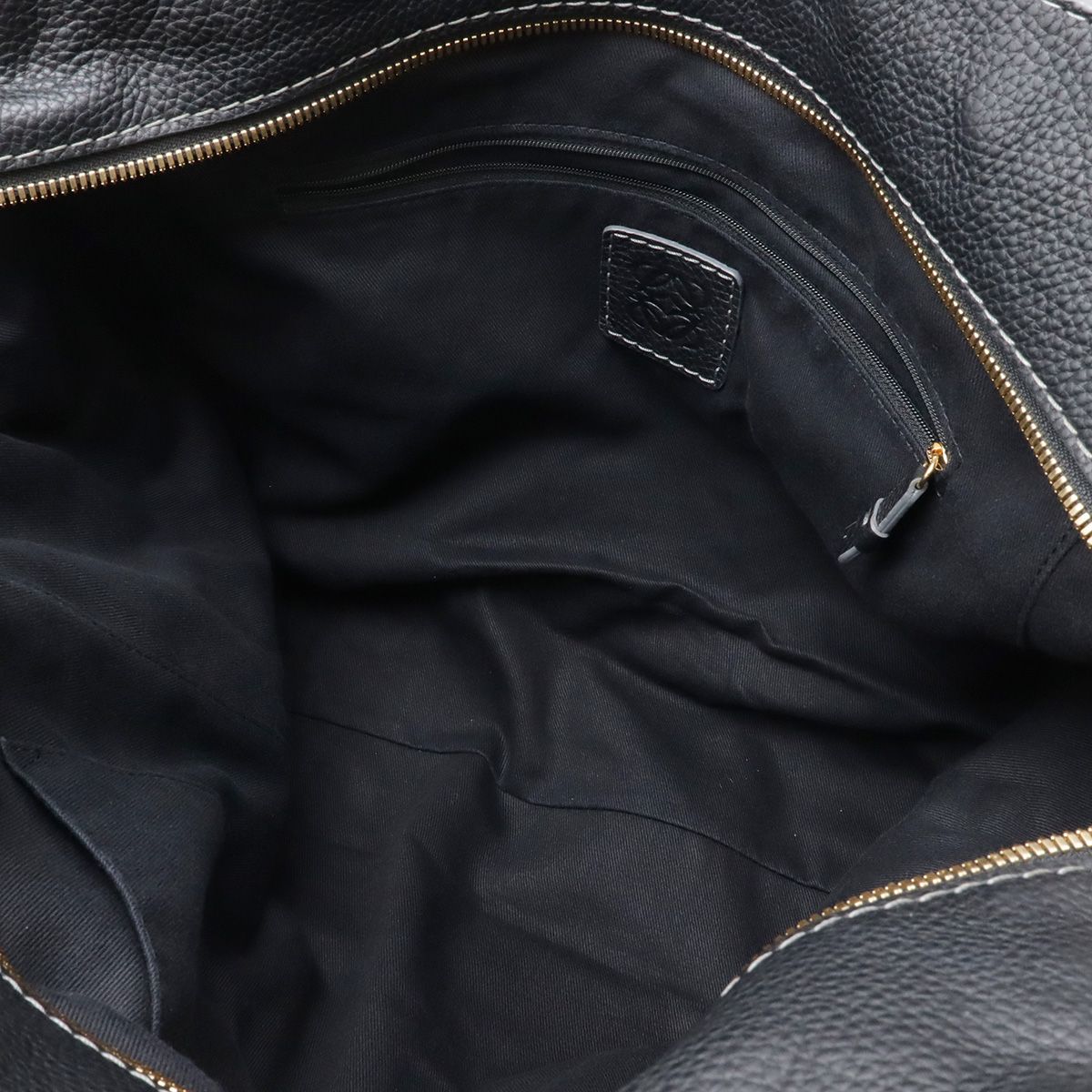 Loewe Repeat Anagram Tote Large Shoulder Bag Nylon Canvas Black — view 7