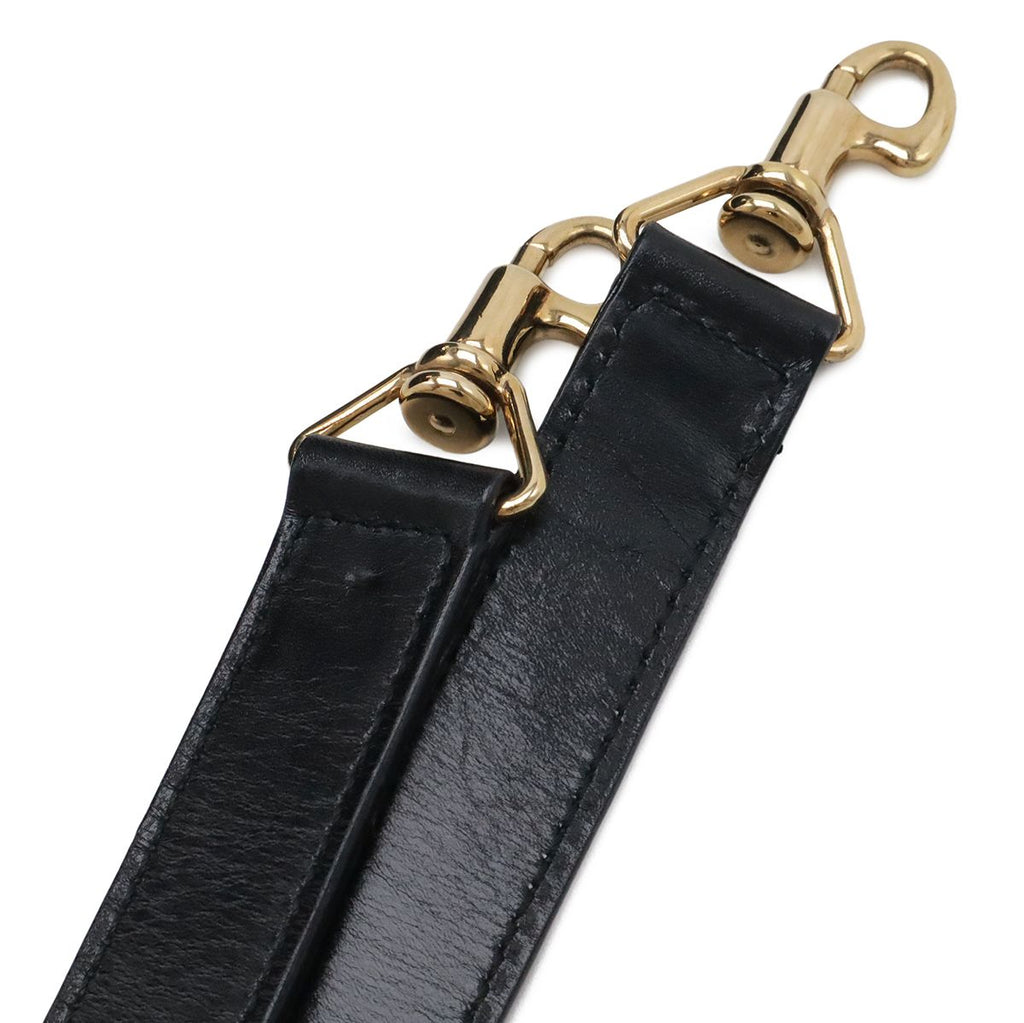 Gucci Ladylock Flap 2-Way Shoulder Bag Crossbody Leather Black Gold — view 7