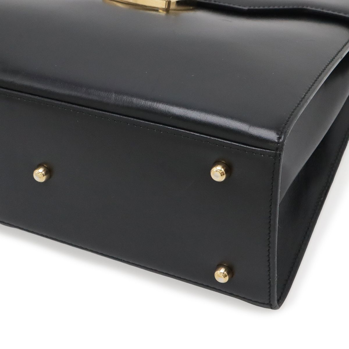 Gucci Ladylock Flap 2-Way Shoulder Bag Crossbody Leather Black Gold — view 3