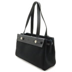 Hermes Herbag Cabas PM Tote Shoulder Bag Toile H GM Natural Black — view 2