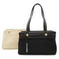 Hermes Herbag Cabas PM Tote Shoulder Bag Toile H GM Natural Black